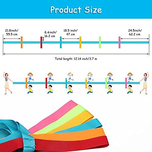 Winspeed Winspeed Preschool Walking Rope for Daycare, Walking Rope for Children Safety Line Rope for Walking, Colorful Hands Walking Rope with Handles (AD-Walking Rope-1P)