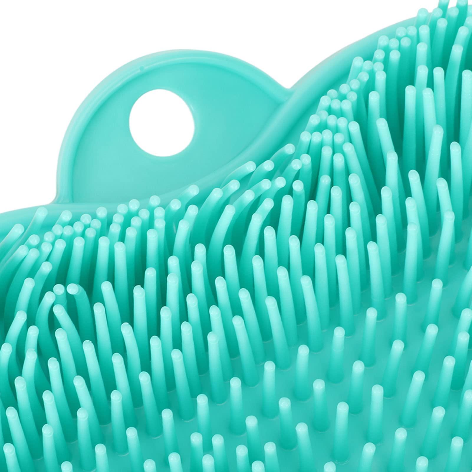 Kufoo Shower Foot Scrubber, Silicone Feet Cleaner Fruit Shape Anti Slip for Bathroom (Green)