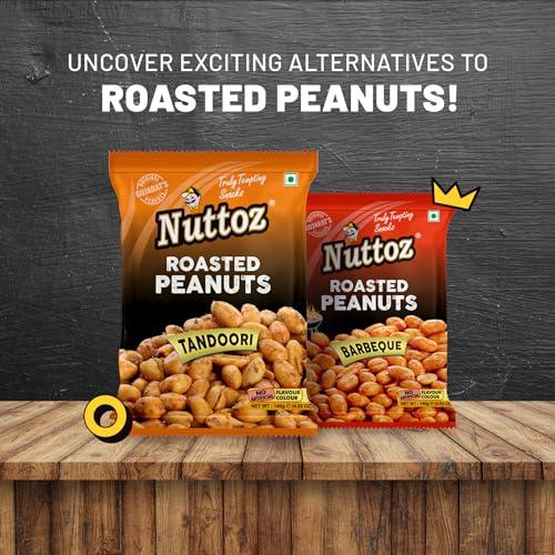 Nuttoz Nuttoz Masala Peanuts Roasted - Spicy Roasted Peanuts (Mungfali) - NonFried Healthy Ready to eat Snacks & Namkeen (pack of 2 x 140 Gm)