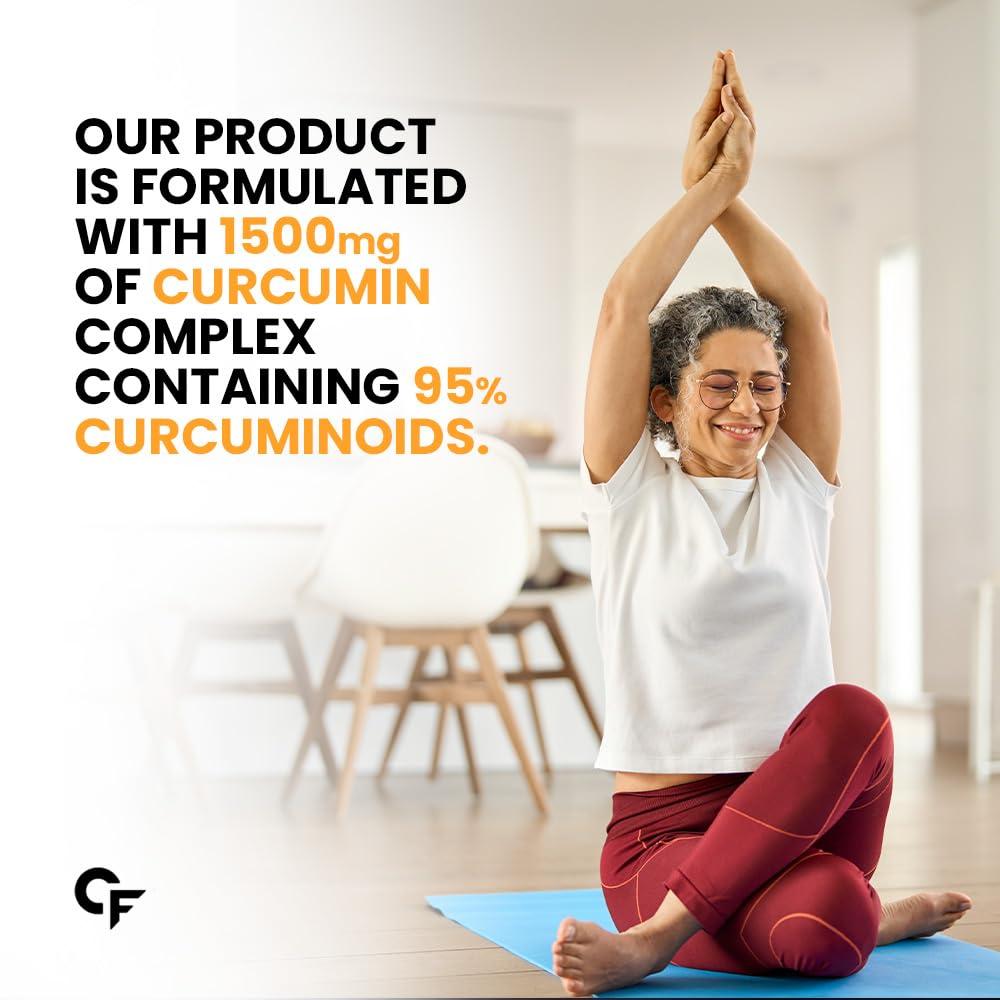 Carbamide Forte Carbamide Forte Curcumin Tablets with Piperine and 95% Curcuminoids | Anti inflammatory Supplement for Adults | With Curcuma Longa, Turmeric & Ginger Root extract | 60 Veg Tablets