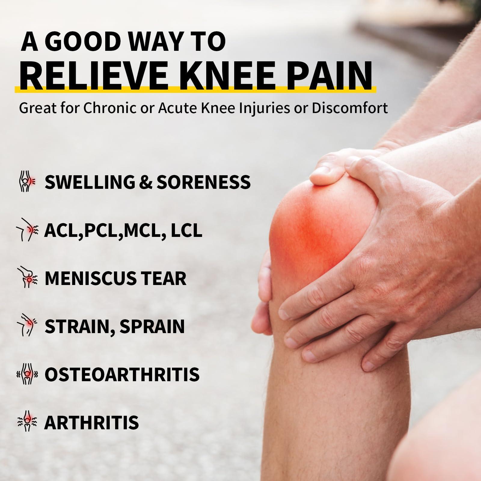 CAMBIVO CAMBIVO 2 Pack Knee Brace, Knee Compression Sleeve for Men and Women, Knee Support for Running, Workout, Gym, Hiking, Sports (Slate Blue,Medium)