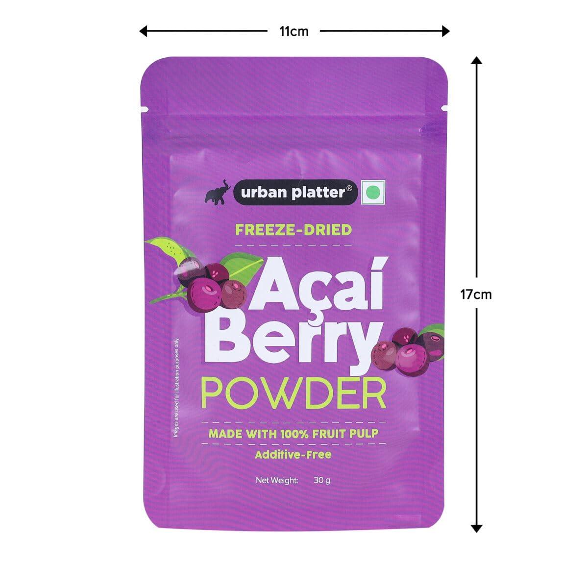 urban platter Urban Platter Freeze-Dried Acai Berry Powder, 30g (Brazilian Superfood | Rich in Antioxidants | Perfect for Smoothies & Bowls)