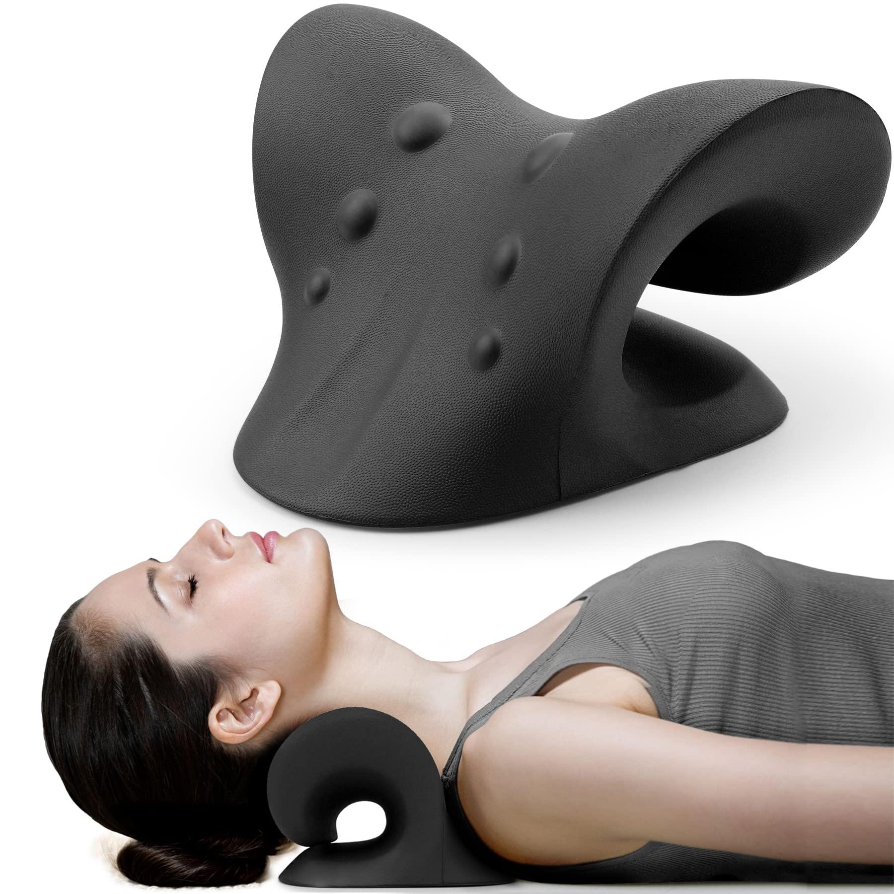 RESTCLOUD RESTCLOUD Small Neck and Shoulder Relaxer, Cervical Traction Device for TMJ Pain Relief and Cervical Spine Alignment, Chiropractic Pillow Neck Stretcher