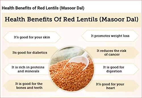 DAAL DAAL Murshidabad Deshi Pure Masoor Dal/Red Lentils - 05Kg / (01Kg Each Packet of 05 Pc)