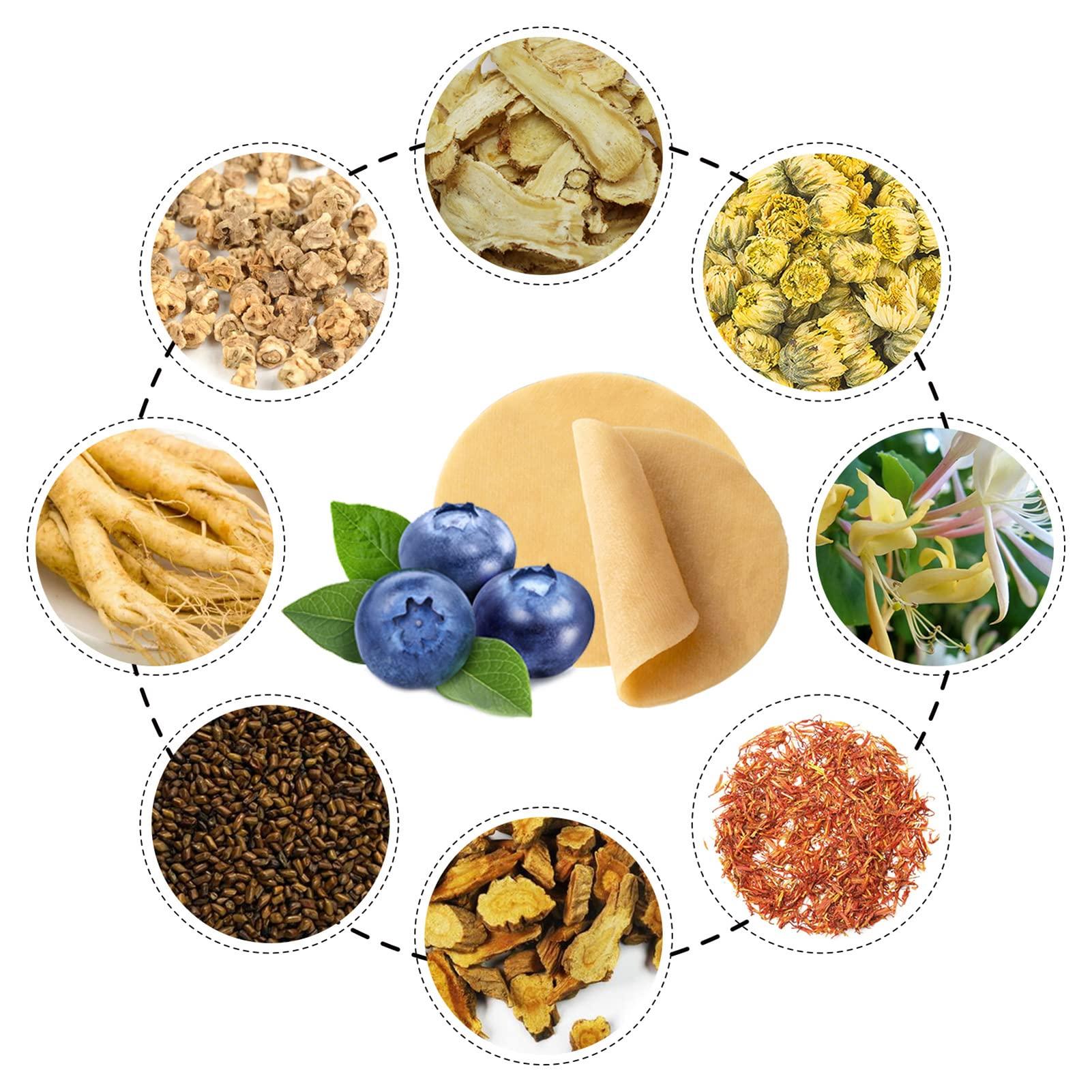 RYAP 20Pcs Blueberry Lutein Eye Patches Relieves Discomfort Dry Eyes Astrint Eye Eye Blurred Vision