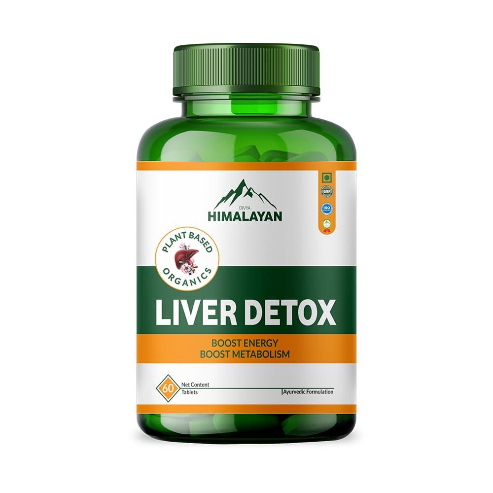 Divya Himalayan Divya Himalayan Plant-Based Liver Detox Supplement, 60 Tablets, Vegan, Non-GMO, Gluten-Free, Herbal Liver Support Formula