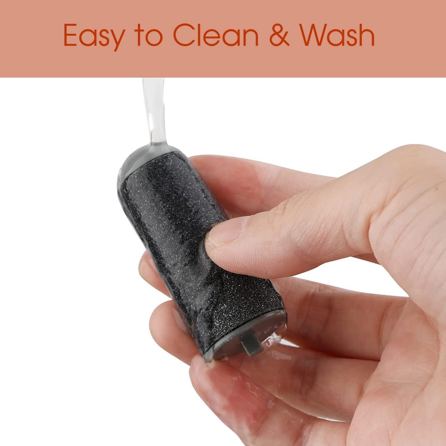 Geyoga Geyoga Flawless Pedi Electronic Tool Electric Callus Remover Feet Rechargeable Pedicure Tool Pedicure Machine for Foot Women with Reinforced Toe, Black Gray Nude Coffee White (pink)