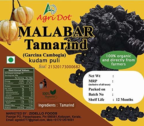 Agri Dot Agri Dot Malabar Tamarind Kudam Puli Kerala Organic Brindleberry Garcinia Cambogia Goraka (1000 GR)