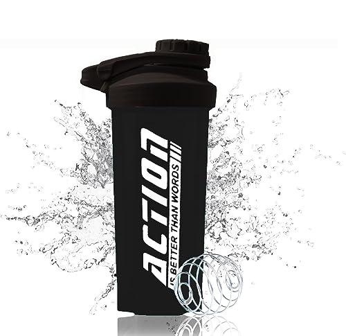 ELLEGIANT ELLEGIANT Gym Shaker Bottle for Protein Shake | Combo Pack with Portable Protein Powder Container | Supplement Powder Carrying Funnel with carbiner Key Chain |Combo Pack of 2 | 700 ML