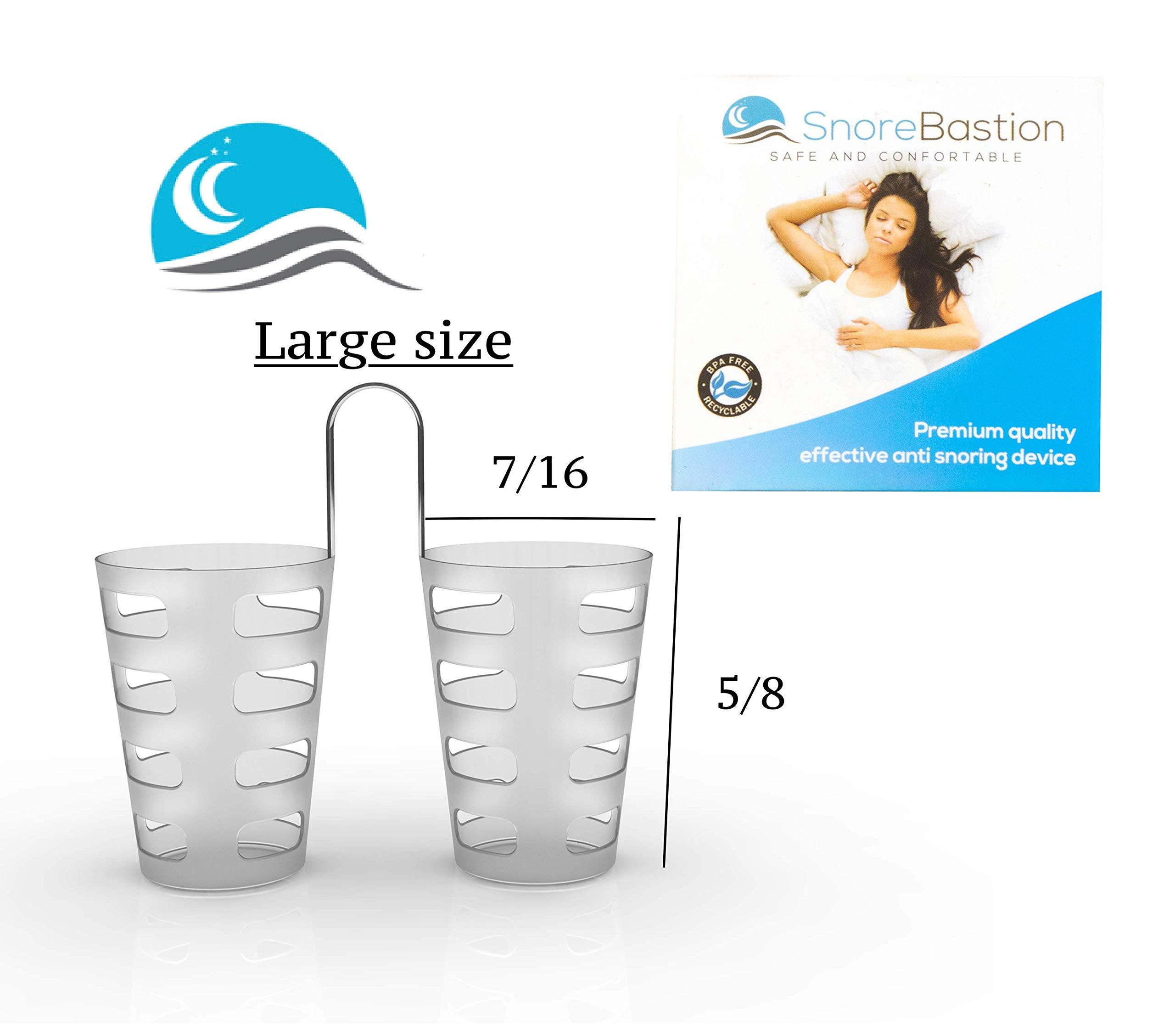 Snore Bastion Anti Snoring Devices by Snore Bastion - All ONE Size (L) Large - Nasal Dilator - Snoring Nose Vents - Snoring Solution - Medical Grade Silicone Snore Stopper - Stop Snoring
