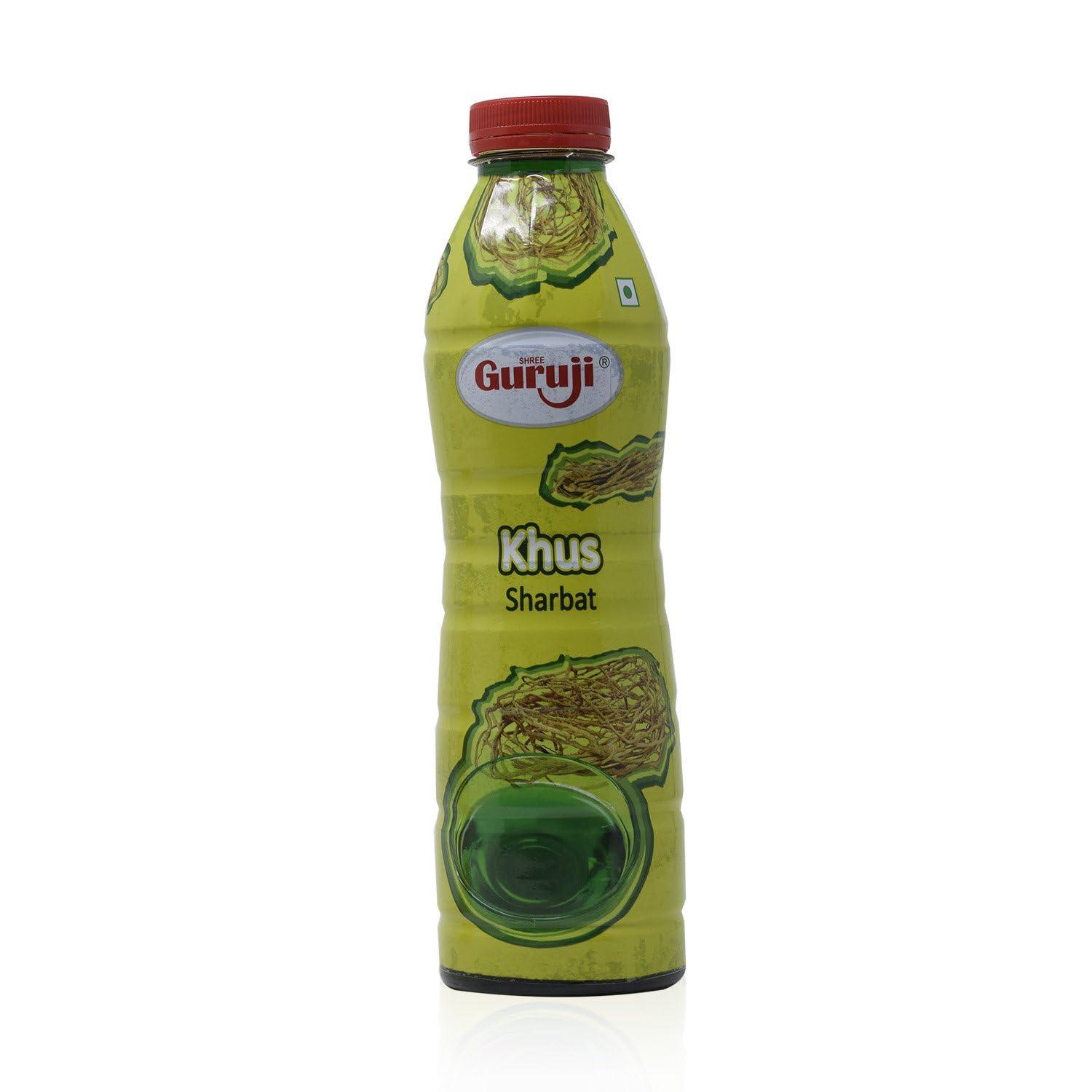 Guruji Guruji Sharbat - Khus, 750ml Bottle