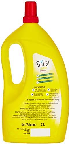 Presto! Amazon Brand - Presto! Disinfectant Surface Cleaner - 5 L (Lavender) & Amazon Brand - Presto! Dish Wash Gel - 2 L (Lemon)