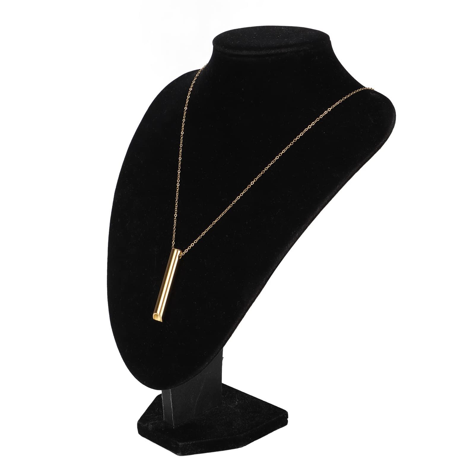 Folanda Anxiety Whistle Necklace, Stress Relief Mindful Breathing Necklace, Deep Breathing Tool for Anxiety Relief, Breathing Exercises, Meditation, Relaxation Calming Down, Slowing The Breath(3#)