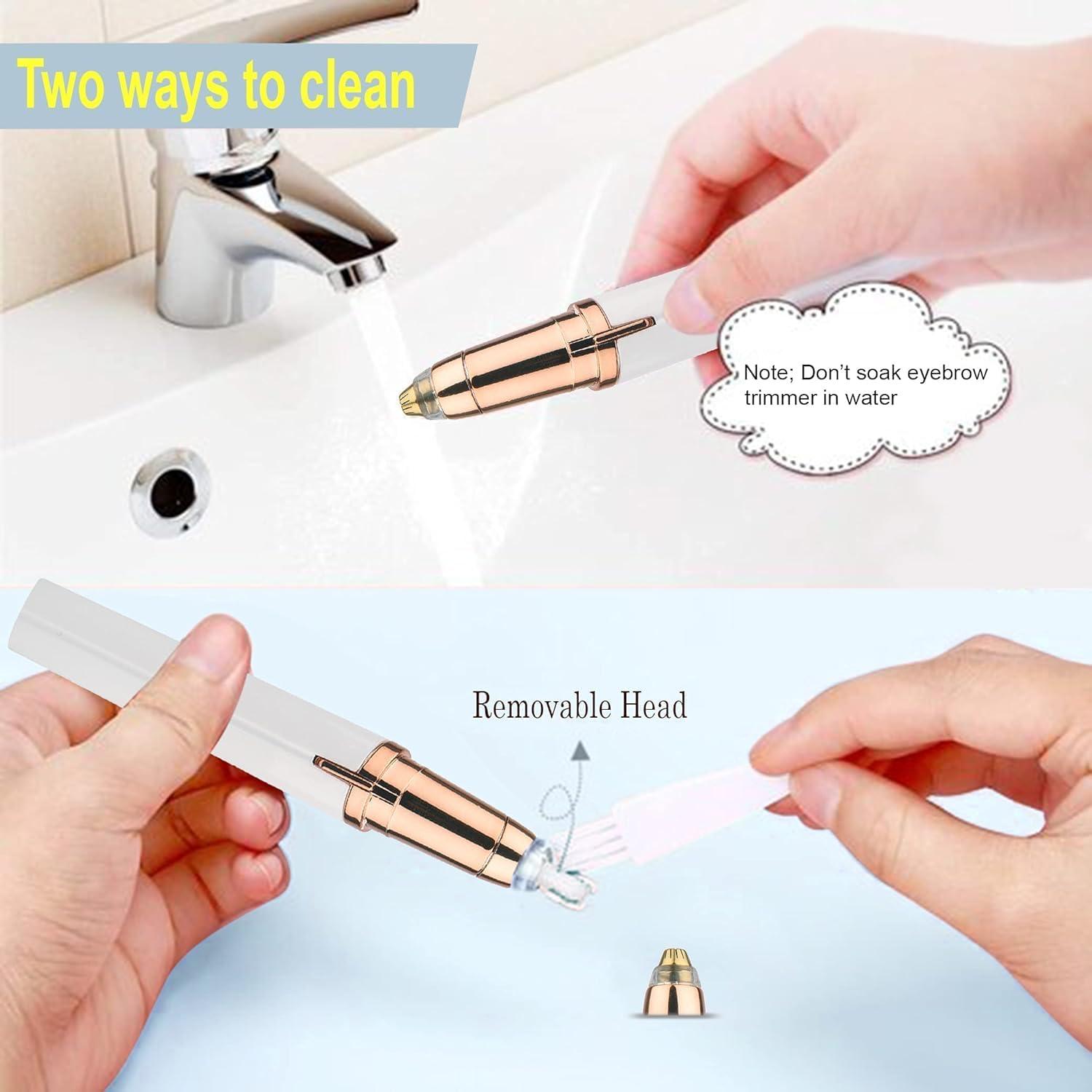 Generic Women Eyebrow Grooming Kit With 18K Gold-Plated Trimmer And Facial Hair Remover, Microblading Pencil, Black