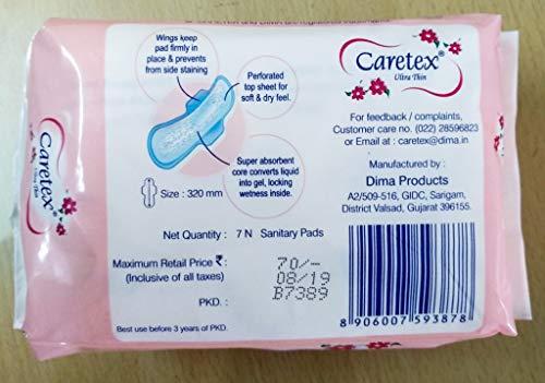Caretex Caretex Ultra Thin Sanitary Pads with Wings 320mm (16)
