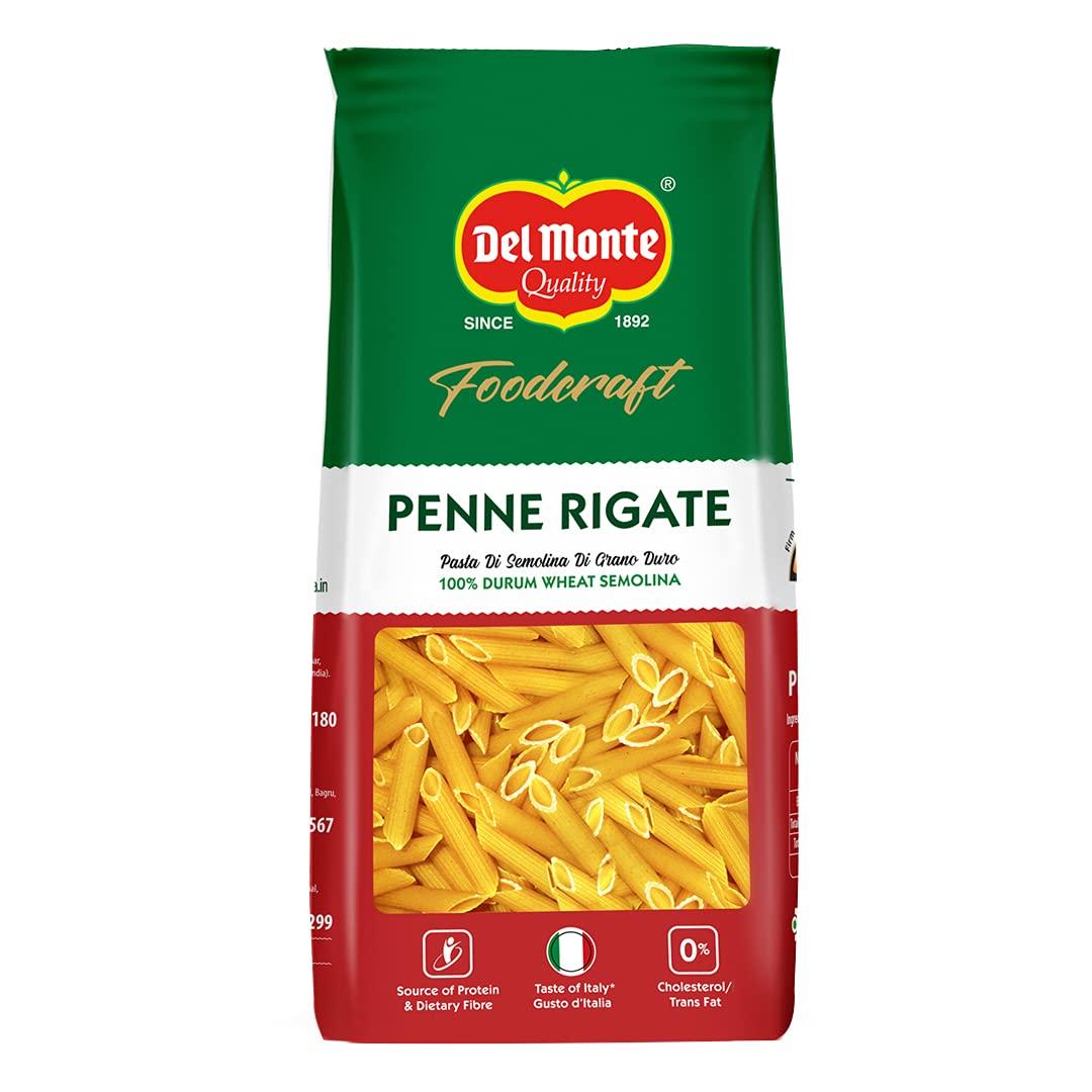 Del Monte Del Monte FoodCraft Penne Pasta, 100% Durum Wheat Semolina, 1kg & Del Monte Spaghetti Pasta (Imported), 500 grams, No Artificial Flavours