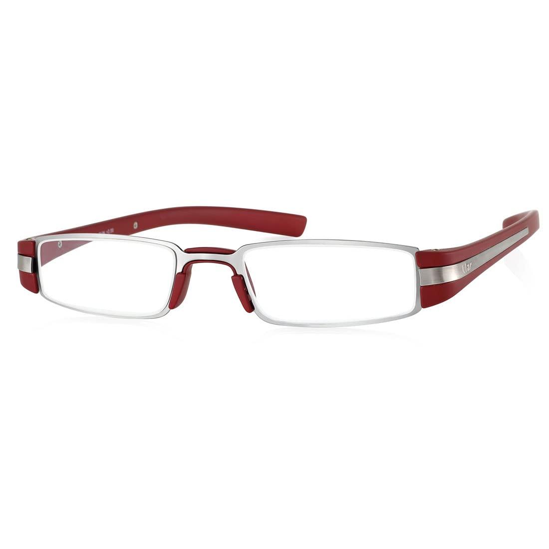 klar Eye klar Eye Premium Reading Glasses For Men and Women Mobile and Computer reading glasses Anti Reflection Scratch resistant reading glasses Powers from +0.75 to +3.50 k-4011(Burgundy, 2)