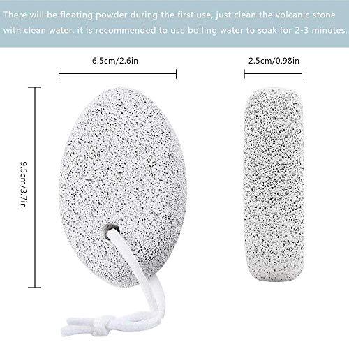 Red Square Pumice Stone 2 Pcs, Natural Lave Pumice Stone for Feet/Hand, Small Callus Remover/Foot Scrubber Stone for Men/Women - Multicolor (heart)