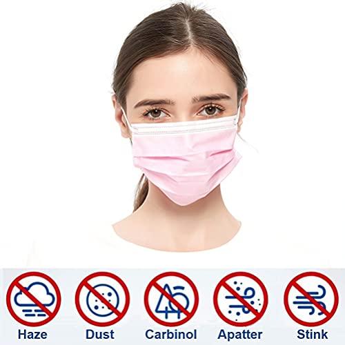 Ri RNG EKO GREEN RNG EKO GREEN Unisex 3 Ply Disposable Face Mask (Pack of 100 Pcs) with Ear Loop for Men & Women- [Non-Woven & Melt-Blown Fabric]