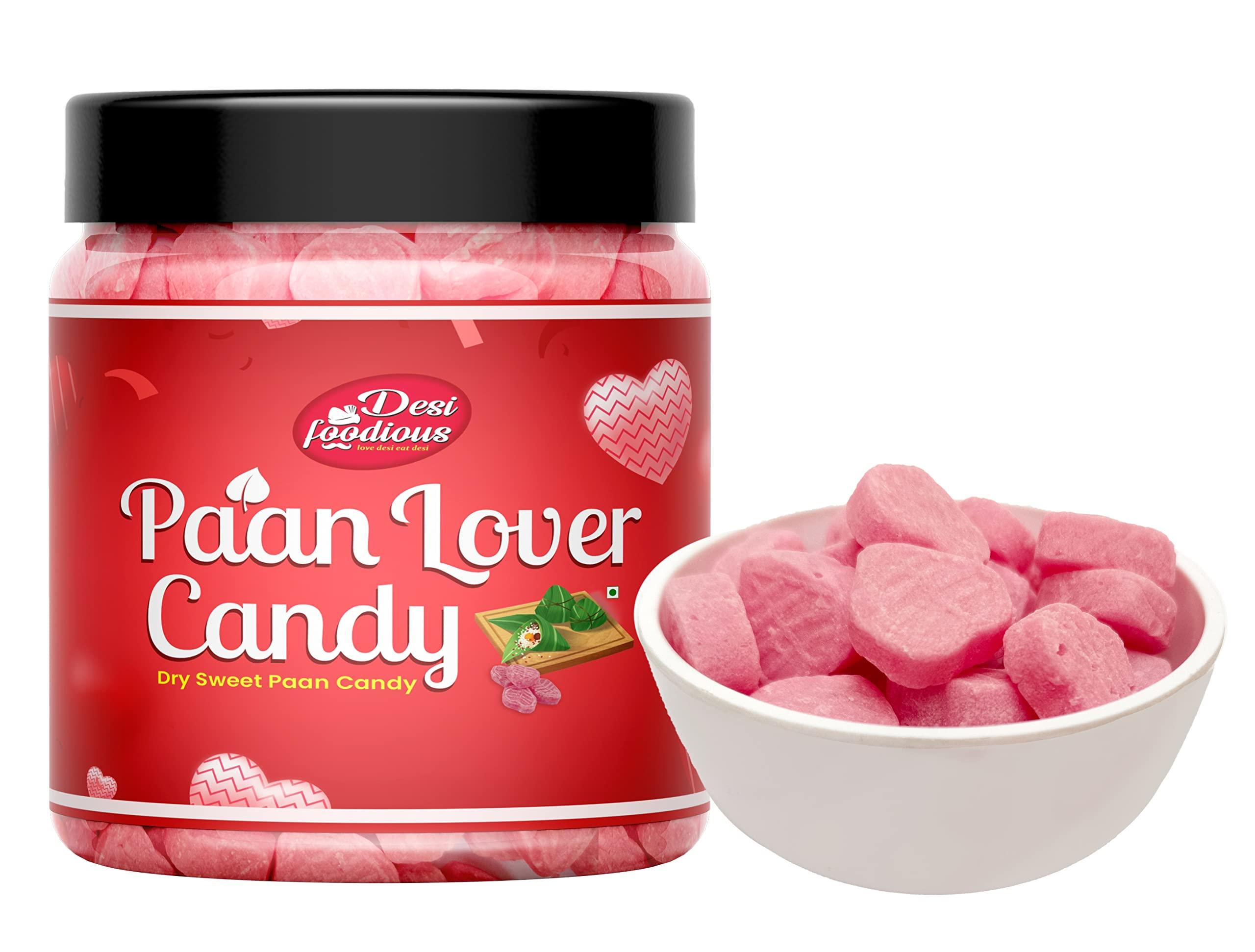 Desi foodious Desi foodious Paan Lovers Candy | Paan Flavoured Sugar Candy | Sweet Paan Flavour Toffee Jar Pack 200gm