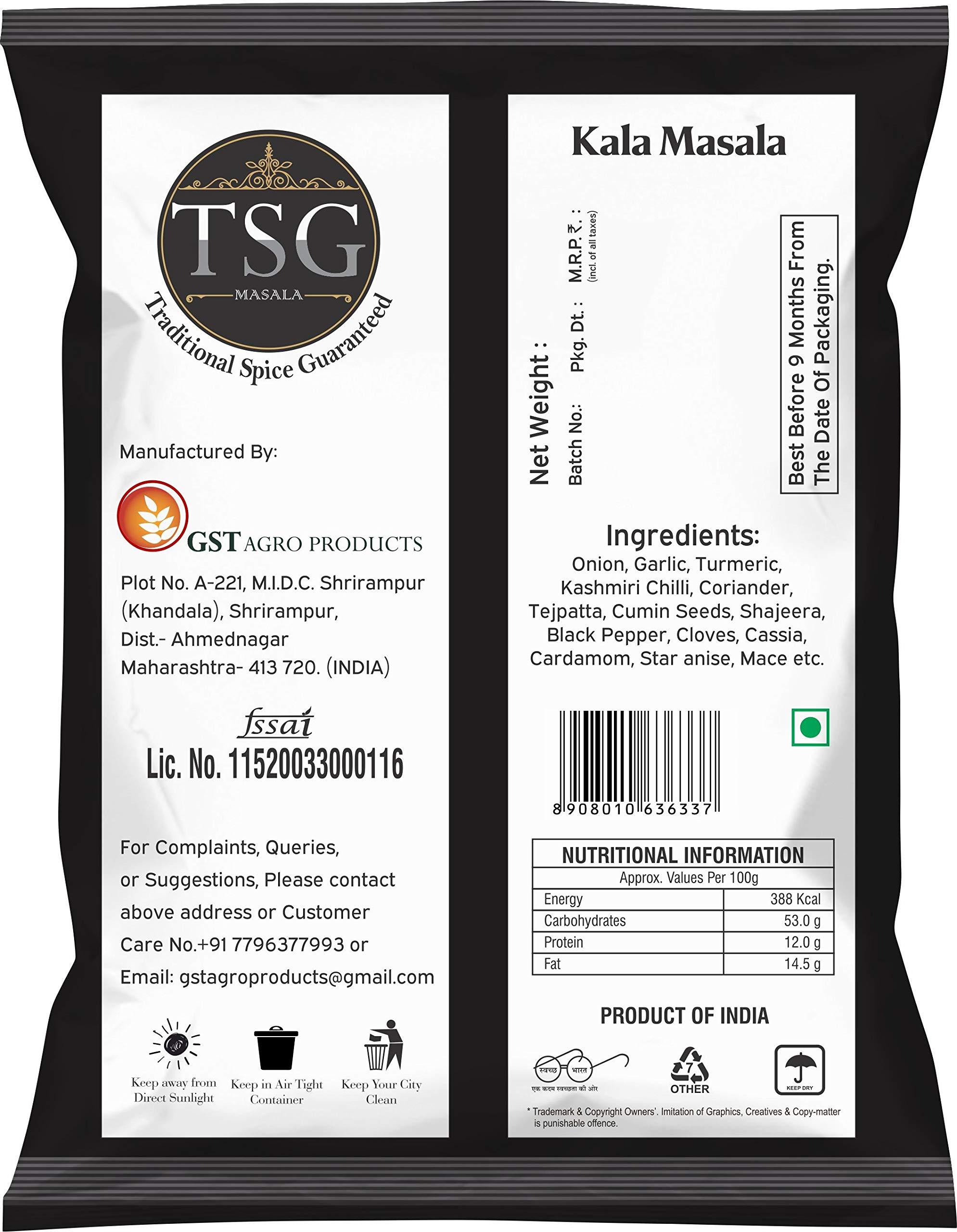 TSG Masala TSG Masala Kala Masala (200g), Kanda Lasun Masala (200g), Maharashtrian Kanda (Onion) Lasun/Lahsun (Garlic) Masala & Maharshtrian Goda Masala