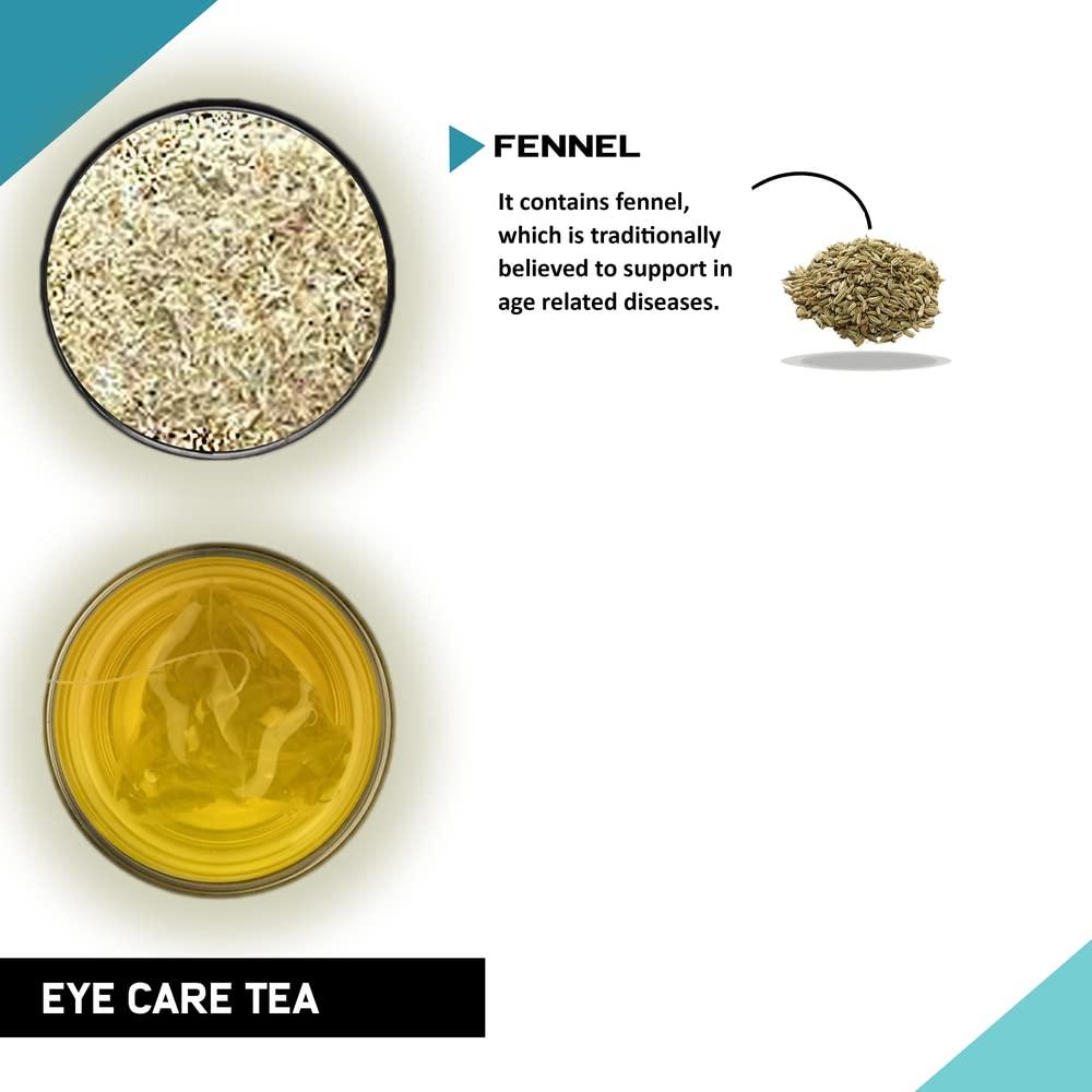 TEACURRY TEACURRY Eye Care Tea (1 Month Pack, 100 Grams Loose) + Infuser - Helps with Eye Health, Improve Eyesight