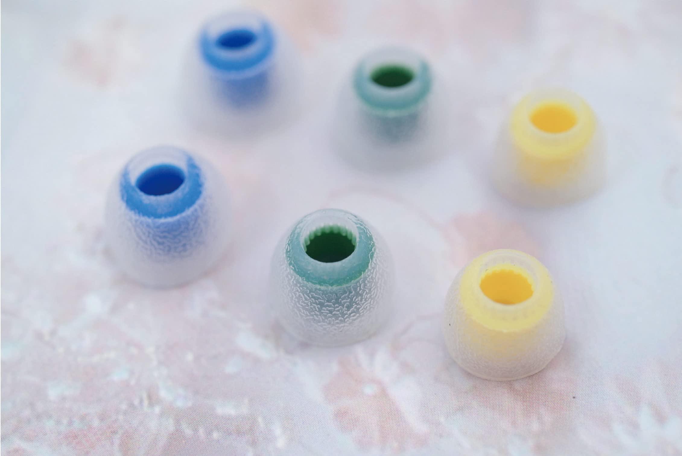 Linsoul Linsoul TANGZU Tang Sancai Matte Texture Straight Tooth Grooves Eartips for IEMs, in-Ear Earphone, Audiophile Musician (S+M+L-3pairs)