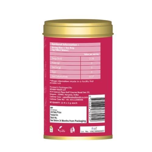 Tea Leaf & Co. Tea Leaf & Co. Sweet Hibiscus Cinnamon Green Tea (30 Pyramid Tea Bags Pack of 2) | Improves Immunity | Antiseptic Properties | Boost Sleep Quality - Brew Hot Tea or Iced Tea