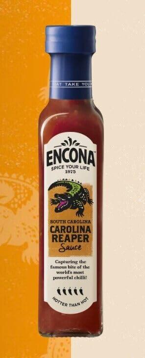 Generic Encona Carolina Reaper Chilli Hot Chilli Sauce 142ml - Intense Heat, Unforgettable Flavor, Ignites Your Taste Buds!