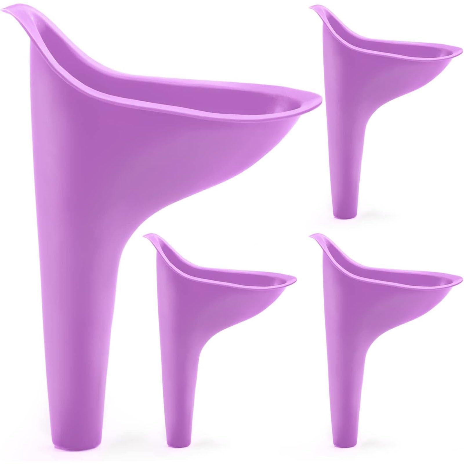 HAKDAY TFW Portable Female Women Urinal Camping Travel Toilet Device 4PCS,Purple