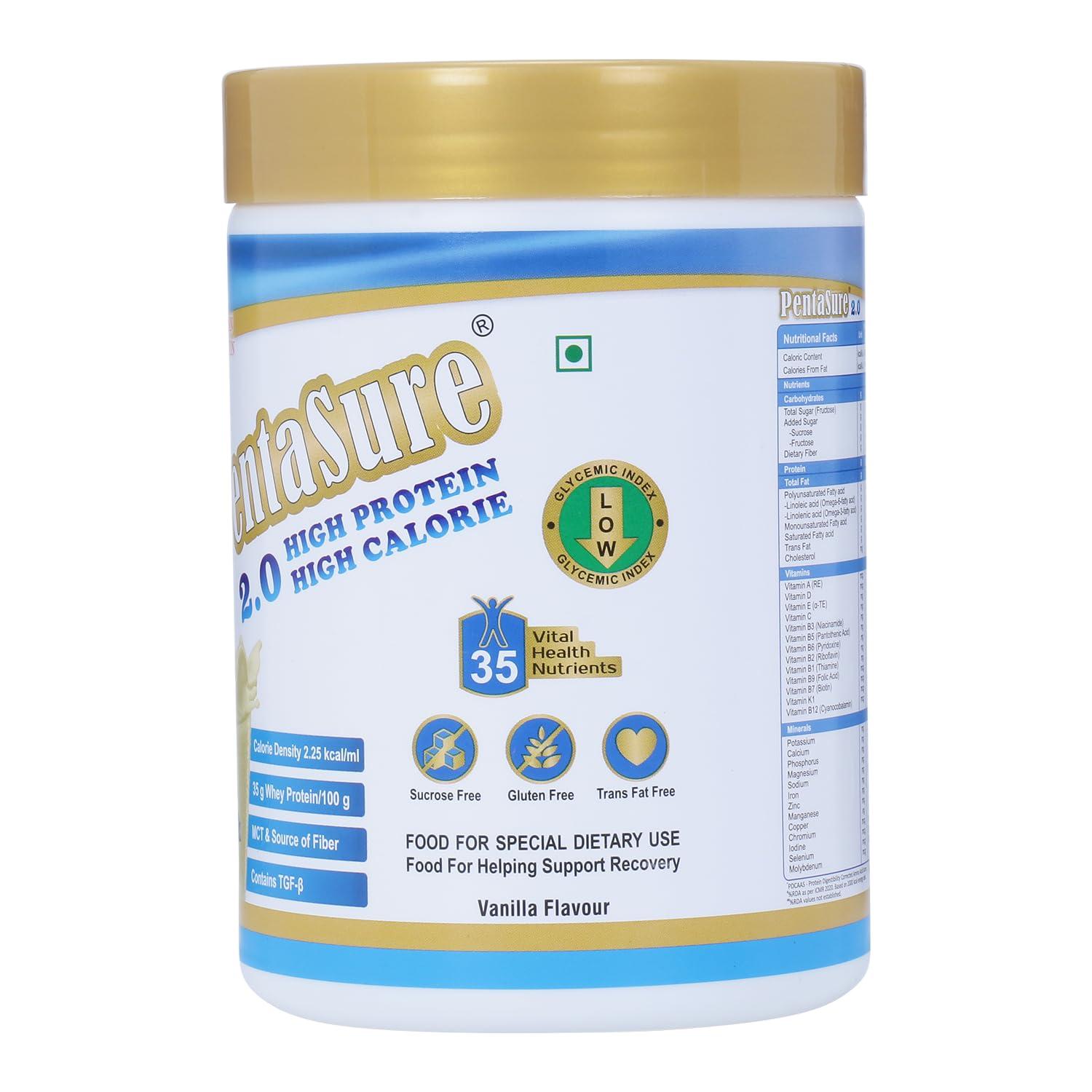 Pentasure PENTASURE 2.0 High Protein High Calorie Vanilla flavour - Pack of 400gm