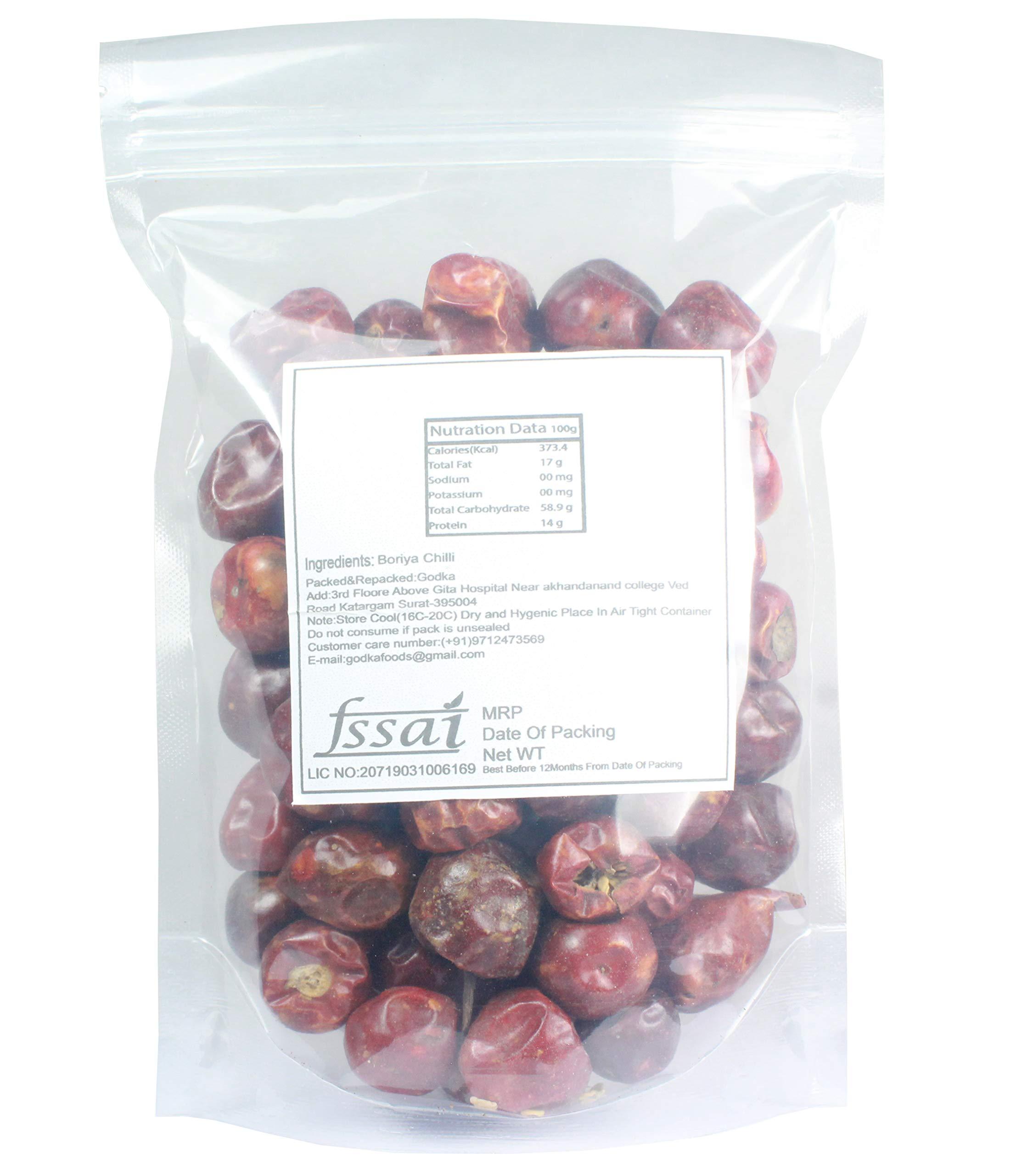 GODKA Godka Boriya Red Chilli/Boriya Mirch/GOL Mirch 400g