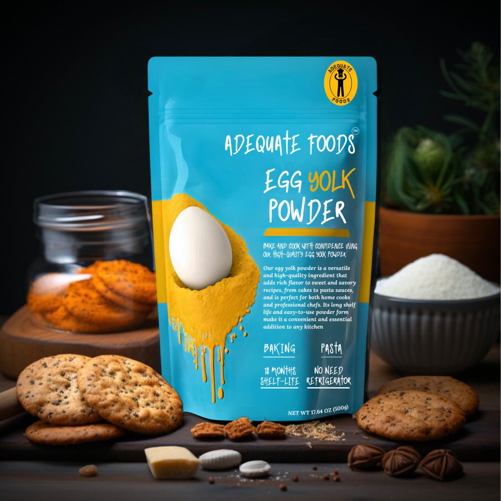 ADEQUATE FOODS Adequate Foods Egg Yolk Powder 500gm (Pack of 1) Rich, Versatile, and Convenient | Enhance Your Culinary Creations