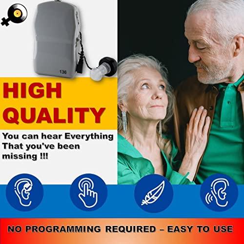 Enlinea Enlinea ENL-P136 Pocket Hearing Aid Machine For Ear Old Age | Suitable For Mild To Moderate Hearing Loss (Pack of 1)
