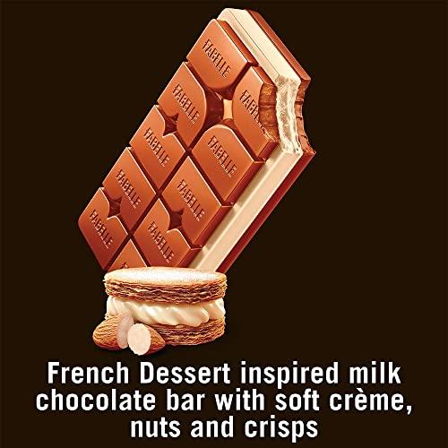 Fabelle Fabelle Choco Deck French Dessert, 3-Layered Premium Chocolate Bar Inspired by Mille Feuille, 56g