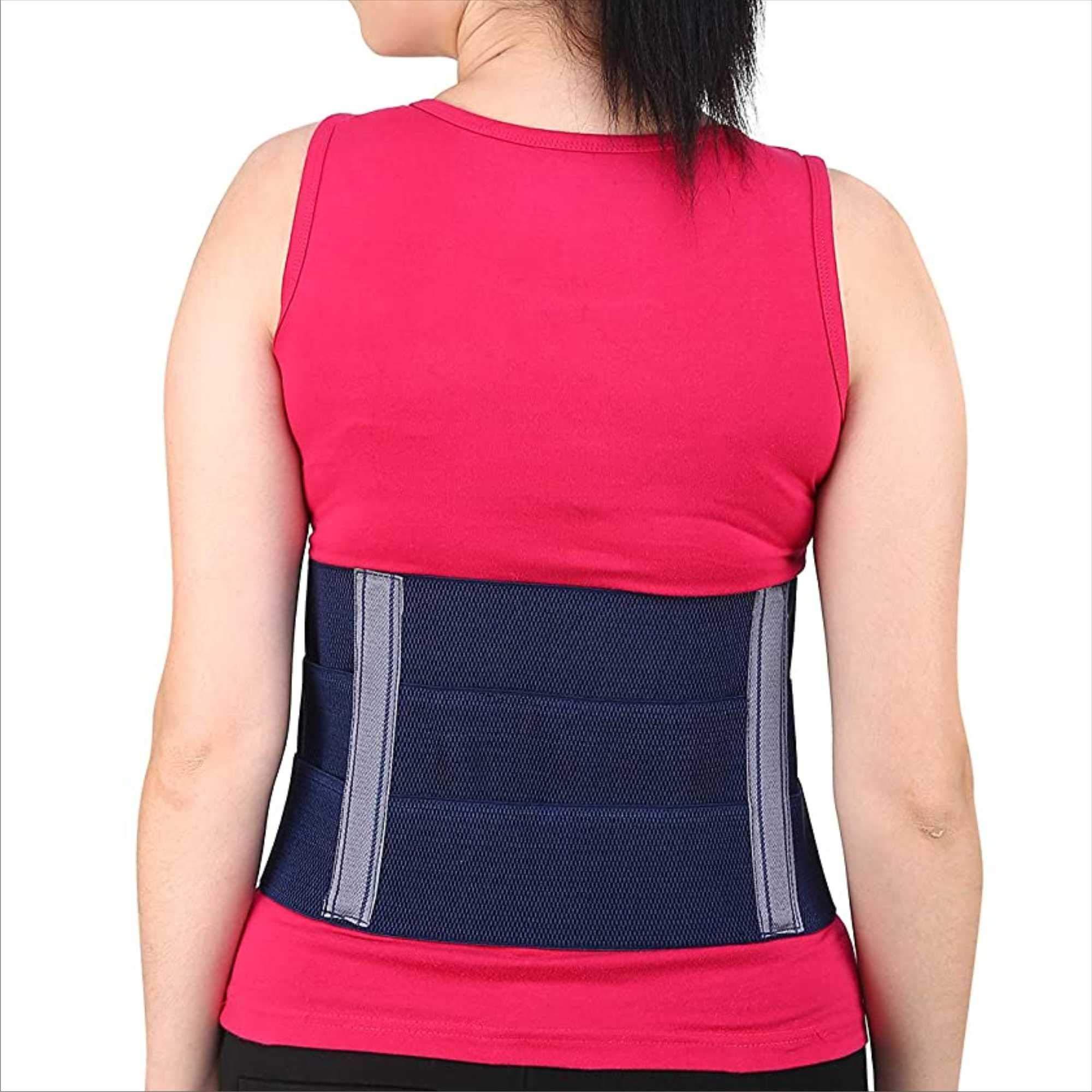 HINMIN HINMIN abdominal belt after delivery for tummy reduction, Lumbo Sacral, Lower Back Brace provides Back Pain Relief - Breathable Belt for Men and Women keeps your Spine Straight (S)