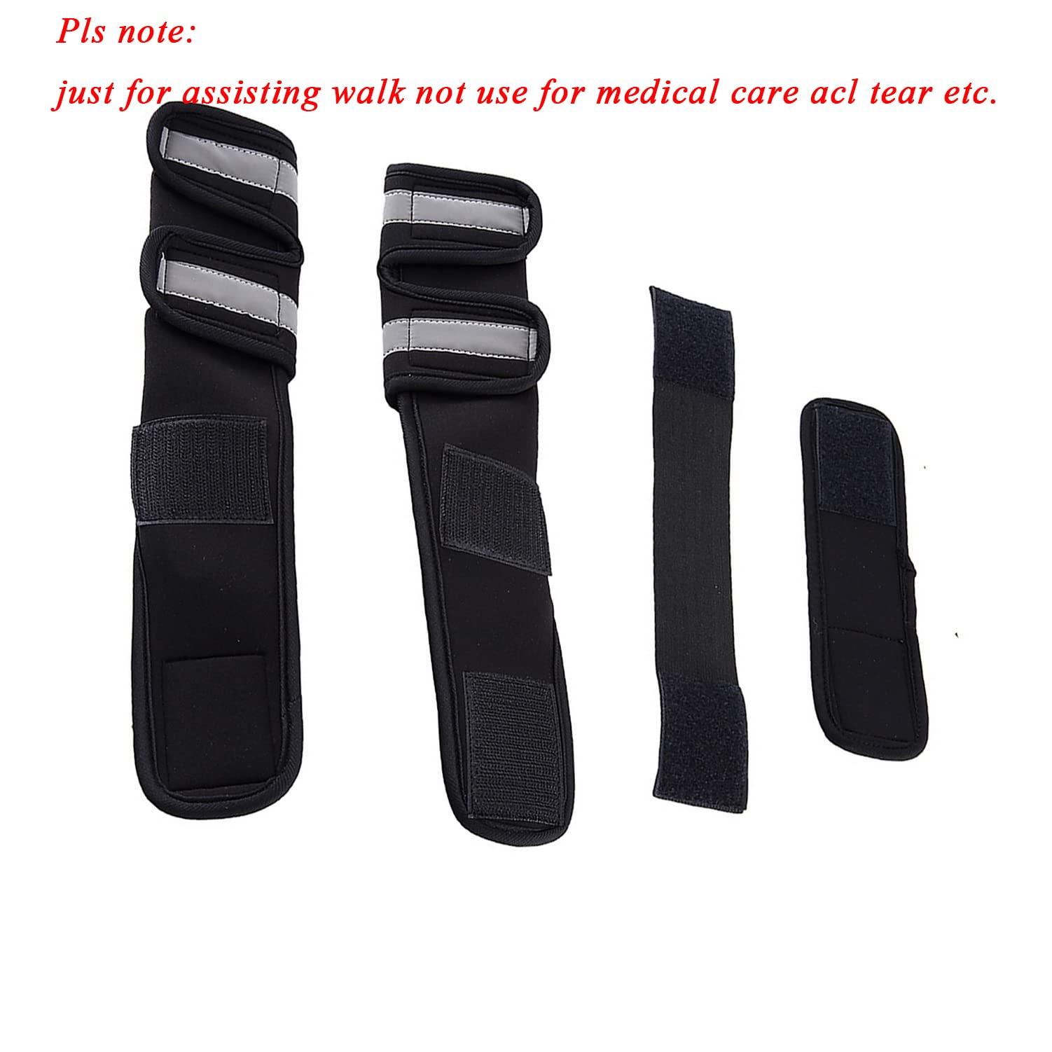 SELMAI SELMAI Reflective Dog Shoulder Brace Front Leg Brace Canine Elbow Protector Extra Supportive Joint Wrap Arthritis Loss of Stability Helps Wounds Healing Prevents Injuries Sprains Black S