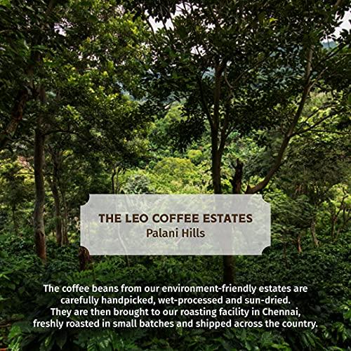 LEO COFFEE Leo Coffee Special Peaberry, Freshly Ground Filter Coffee Powder, 250g, Pack of 4 (Whole Bean)