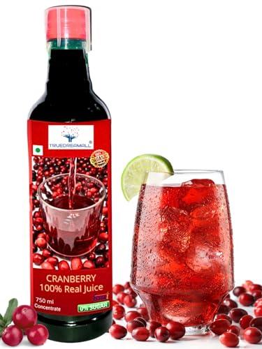 TRUEDREAMALL TRUEDREAMALL CRANBERRY - Pure Quality, Unsweetened, Pure & Organic (750 ml Concentrated)
