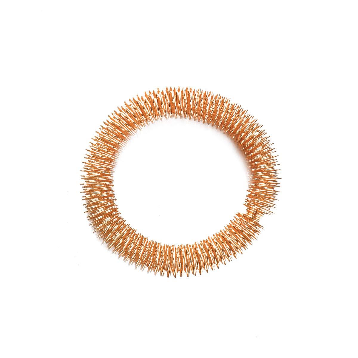 Artibetter Artibetter Acupressure Bracelet Acupressure Rings Finger Massage Ring for Kids Teens Adults Sport (Golden)