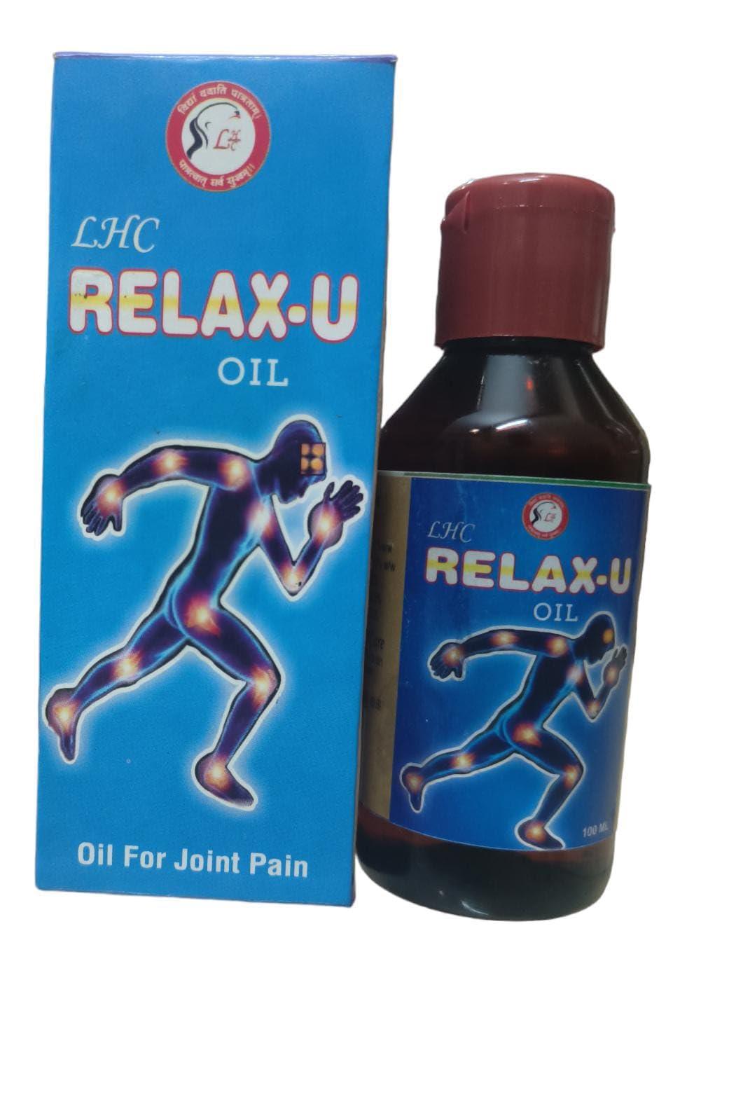 LHC RELAX-U LHC RELAX-U Ayurvedic Oil [100 ml] for Relief from Knee and Joint Pain,Muscle Pain, Osteoarthritis Visible Improvement in 7 days