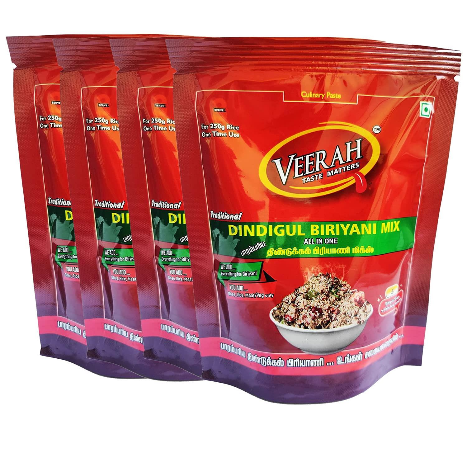VEERAH-TASTE MATTERS VEERAH-TASTE MATTERS Dindigul Biriyani Mix 800g (Pack of 4)