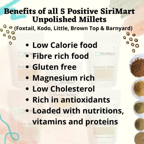 AJ ENTERPRISES SiriMart Siridhanya Millet Atta | 500gm Each | All 5 positive Millets