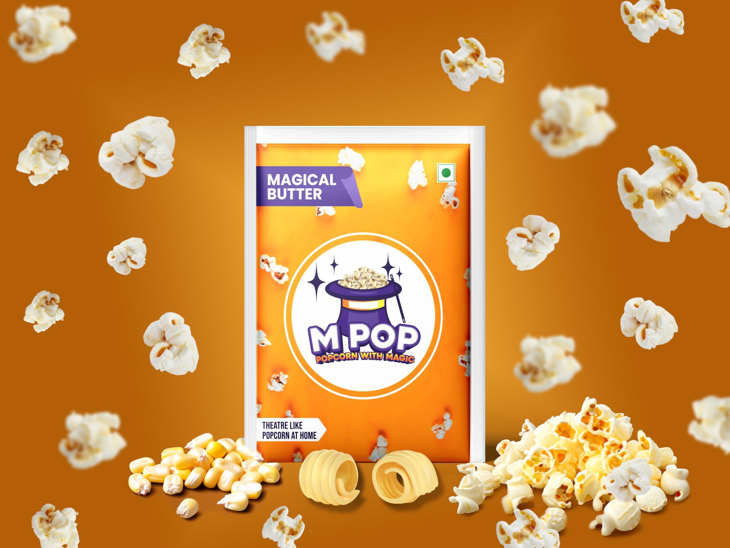 M POP M POP Magical Butter Instant Popcorn with Magic | Theatre Like Popcorn at Home (70g, Pack of 10)