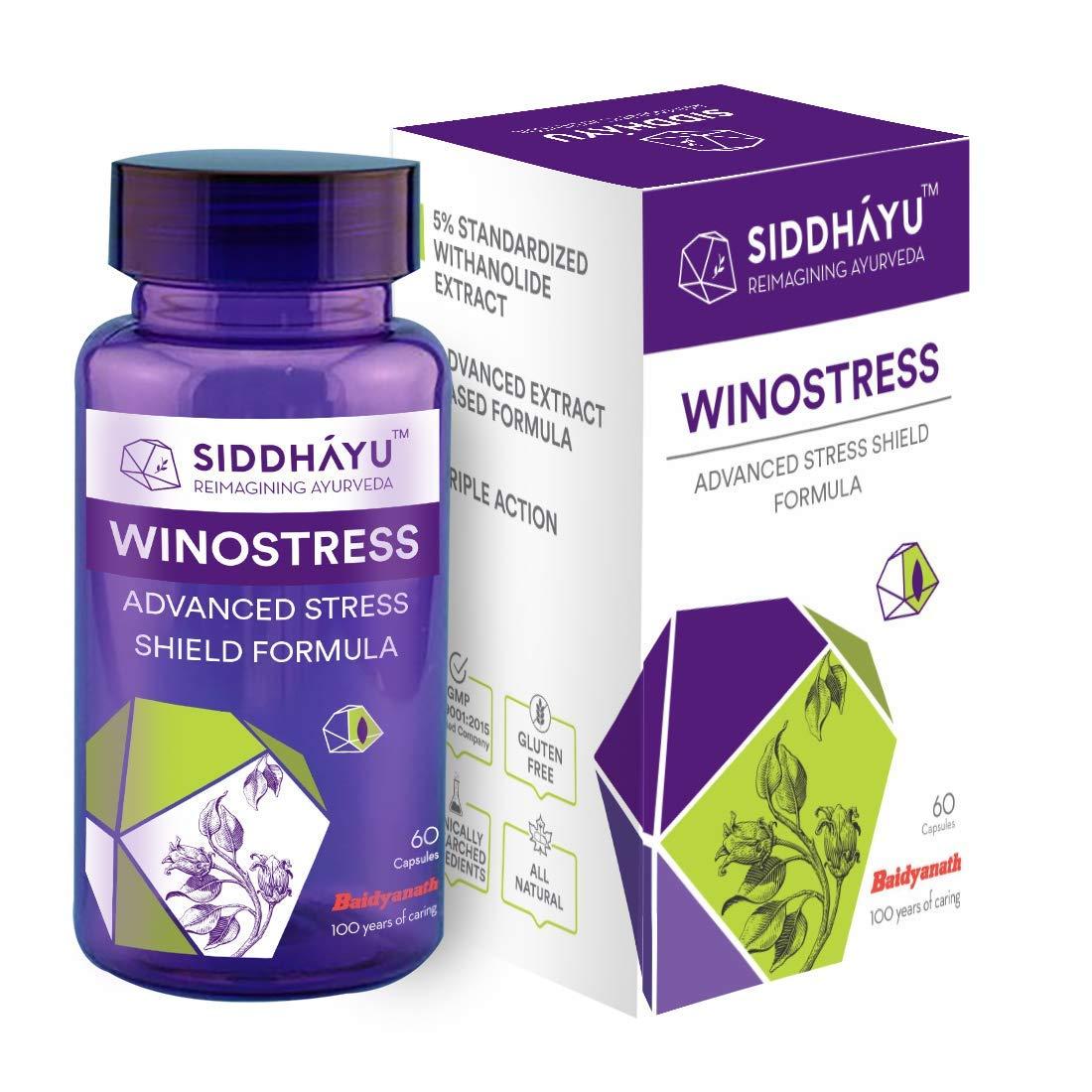 SIDDHAYU Siddhayu Sleep And Stress Care Kit (From the house of Baidyanath) | Sleep Yogue 60 Capsule X 1 | Winostress 60 Capsule X 1