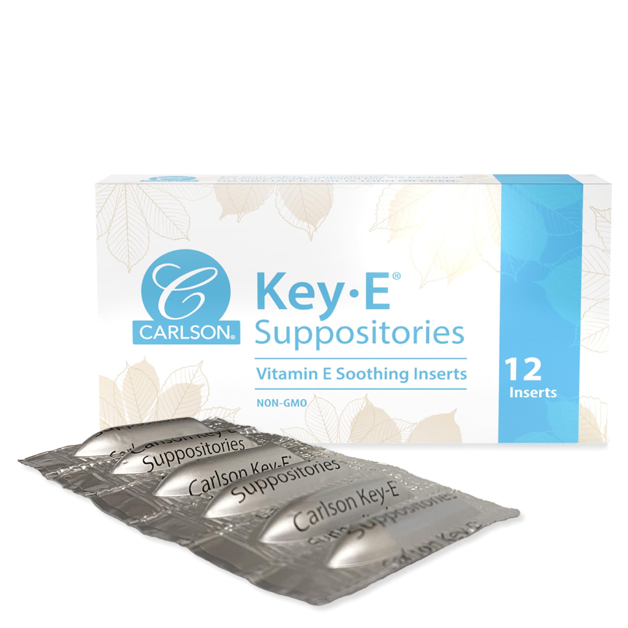 Carlson Laboratories Carlson Labs Key-E Suppositories with Natural Vitamin E, 12-Count Box