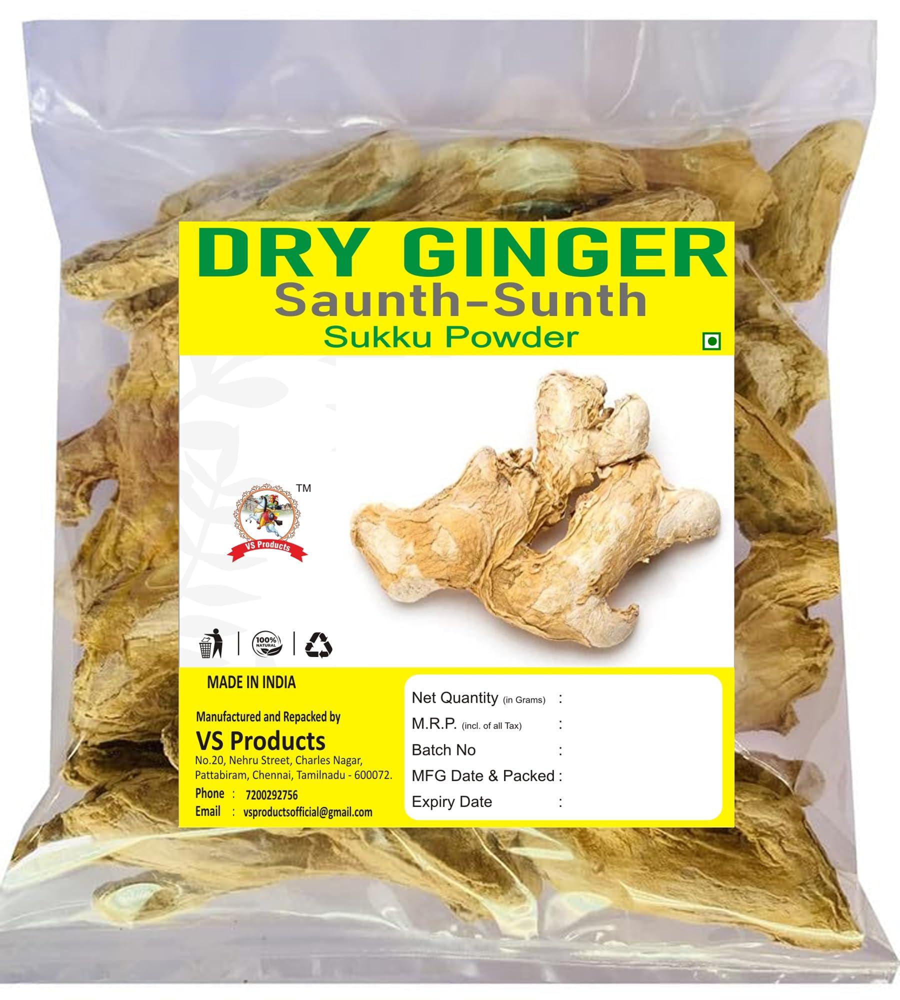 VS Products VS Products Sukku, 550g, Sonth, Chukku, Sunth, Sabut Saunth, Dry Ginger, Dry Shunthi, (pack of 5 x 100g, pack of 1 x 50g)