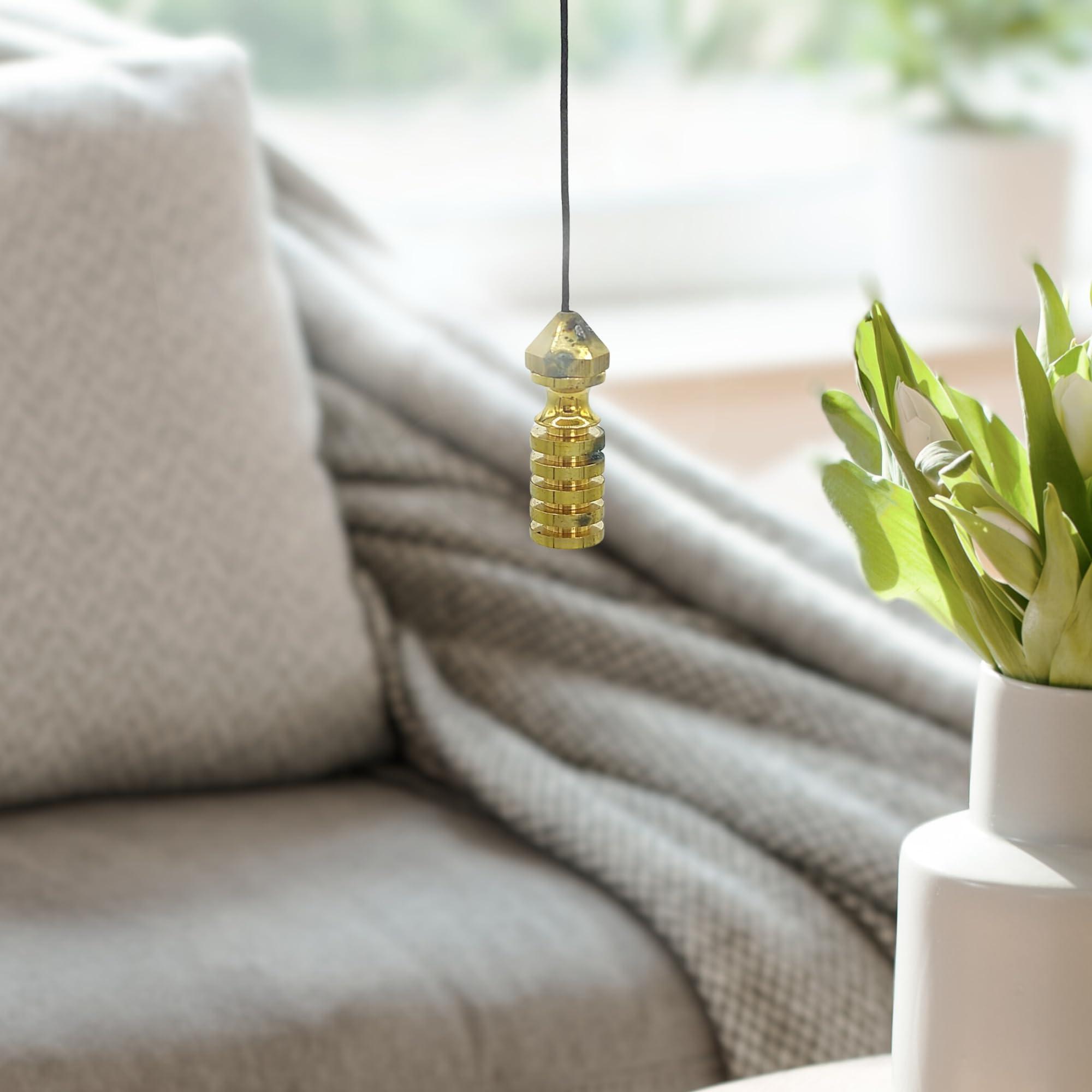 Plus Value Plus Value Brass Premium Metal Dowsing Pendulum for Professional Dowsers Vastu Feng Shui & Reiki Energy Healing Experts (4 Charts & Jute Bag)