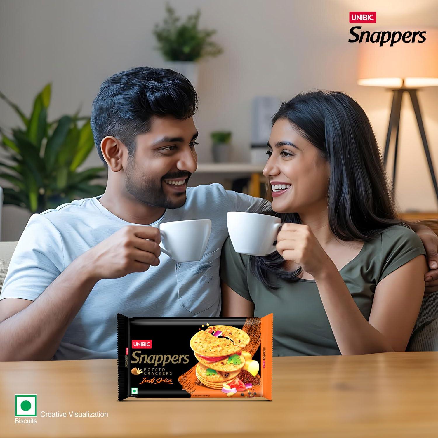 UNIBIC FOODS UNIBIC FOODS Snappers Potato Crackers - Indi Spice- 300gm
