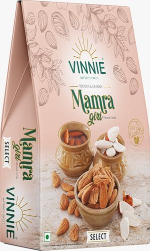 Vinnie Vinnie Premium Mamra Almond 1kg - Natural Fresh Badam Giri Dry Fruits - High Protein & Vitamin E, Rich in Oil, More Nutritious, Gluten Free, 250g x 4 Pack